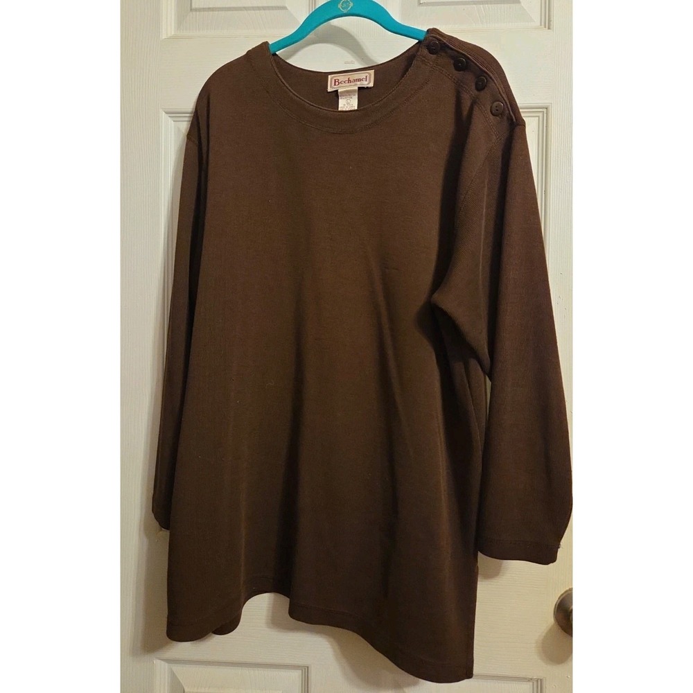 Bechamel Sweater Brown Size L Buttons On Shoulder